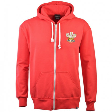 Wales 1972 Vintage Rugby Zipped Hoodie - Red_0