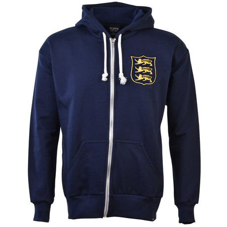 British & Irish Lions 1930s Vintage Rugby Zipped Hoodie Navy_0