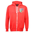British & Irish Lions 1970s Vintage Rugby Zipped Hoodie Red_2