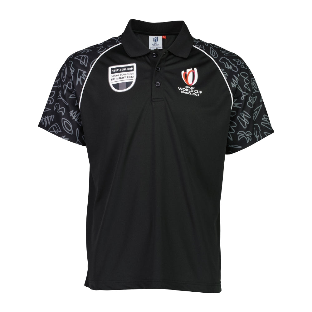 Rugby World Cup 2023 New Zealand Polo - Black_1