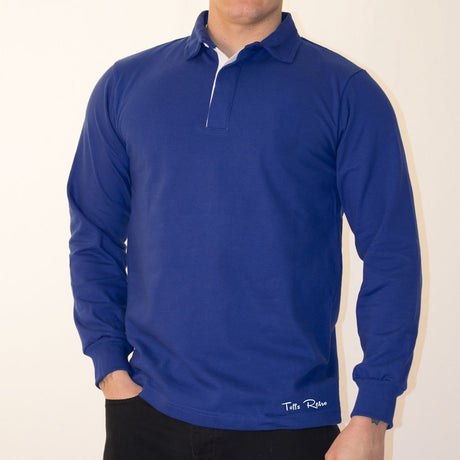 TOFFS Classic Retro Royal Blue Rugby Style Long Sleeve Shirt_1