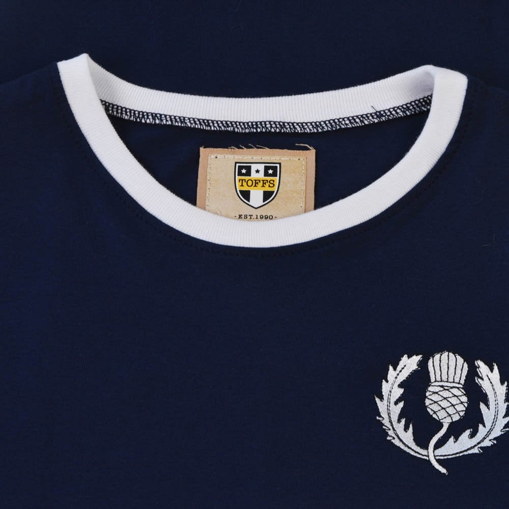 Scotland Rugby T-Shirt - Navy/White Ringer_2
