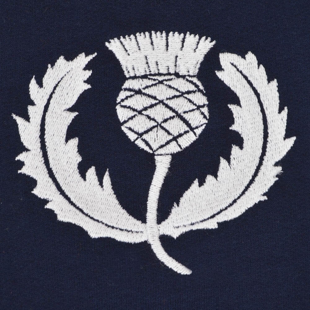 Scotland 1925 Vintage Rugby Zipped Hoodie - Navy_2