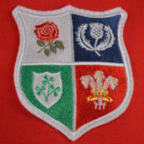 British & Irish Lions 1970s Vintage Rugby Zipped Hoodie Red_2