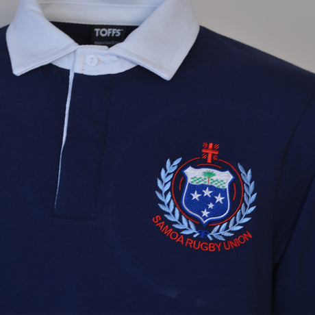 Samoa 1990s Navy Rugby Shirt_1