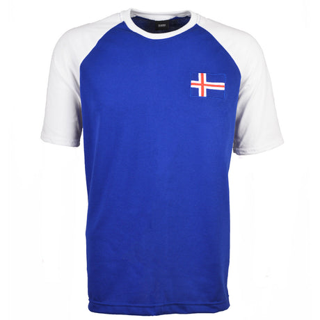 Kids Iceland Raglan Sleeve Royal/White T-Shirt_0