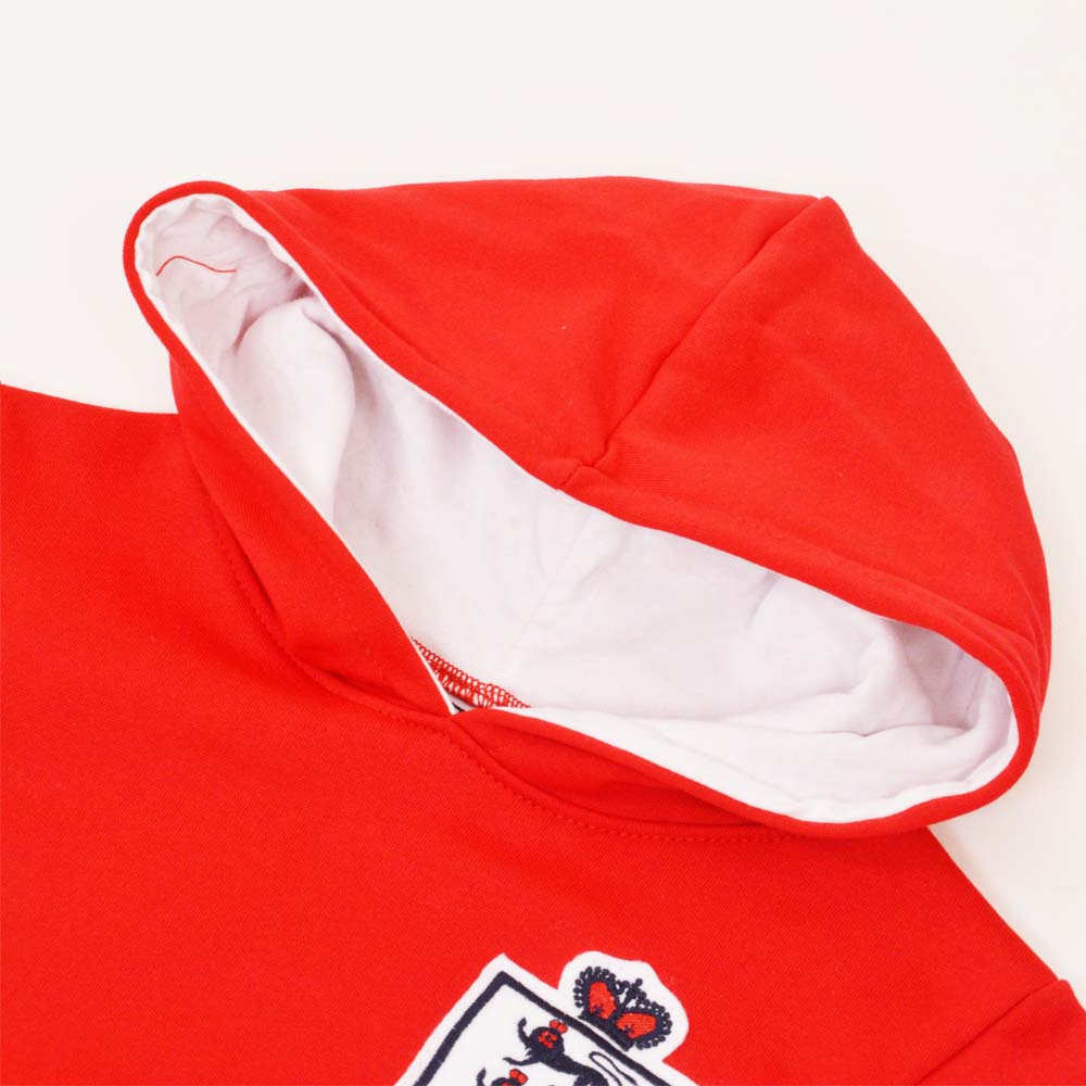 Kids England Hoodie - Red/White_2