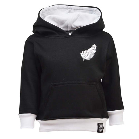 Kids New Zealand Hoodie - Black/White_0