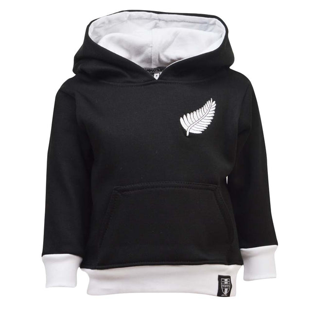 Kids New Zealand Hoodie - Black/White_0