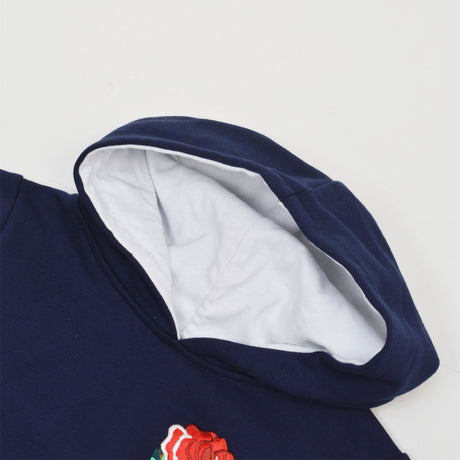 Kids England Hoodie - Navy/White_2
