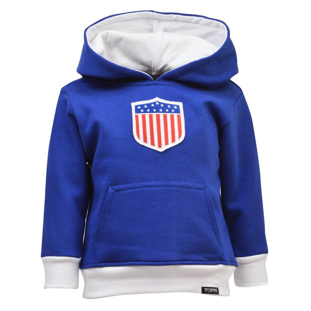 Kids USA Hoodie - Royal/White_0