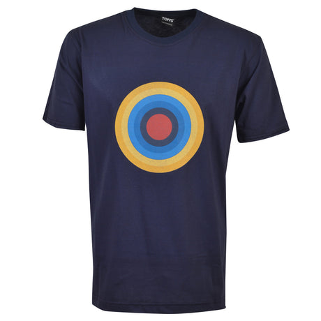 Navy Roundal print t-shirt_0