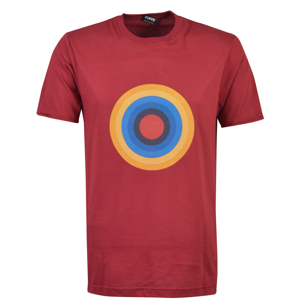 Maroon Roundal print t-shirt_0