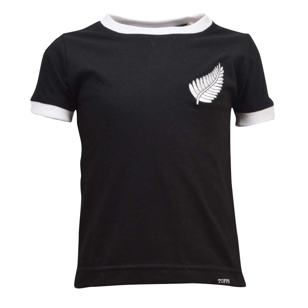 Kids New Zealand Tee Black/White Ringer_0