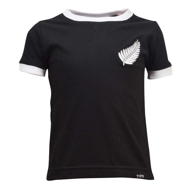 Kids New Zealand Tee Black/White Ringer_0